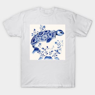 Majestic sea turtle in navy blue T-Shirt